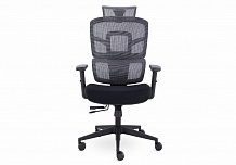 Фото Кресло эргономичное КИОТО / KIOTO М-250 черный пластик, синхромеханизм, слайдер, 3D подгол-к, сетка